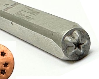 Teeny Tiny Open Star Metal Design Stamp – Hardened Steel Jewelry Tool (1.5mm)