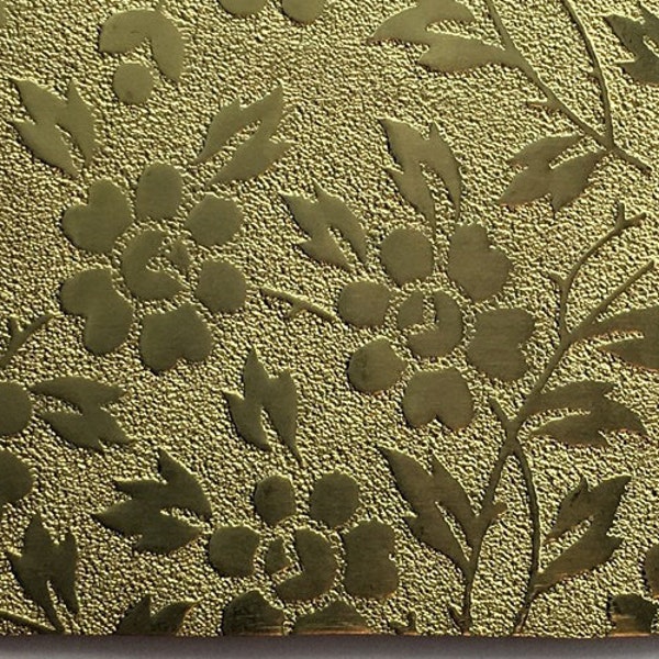 Textured Brass Sheet 2.5" x 3" - Flower Pattern 84 - Great for Jewelry or Rolling Mill impressions