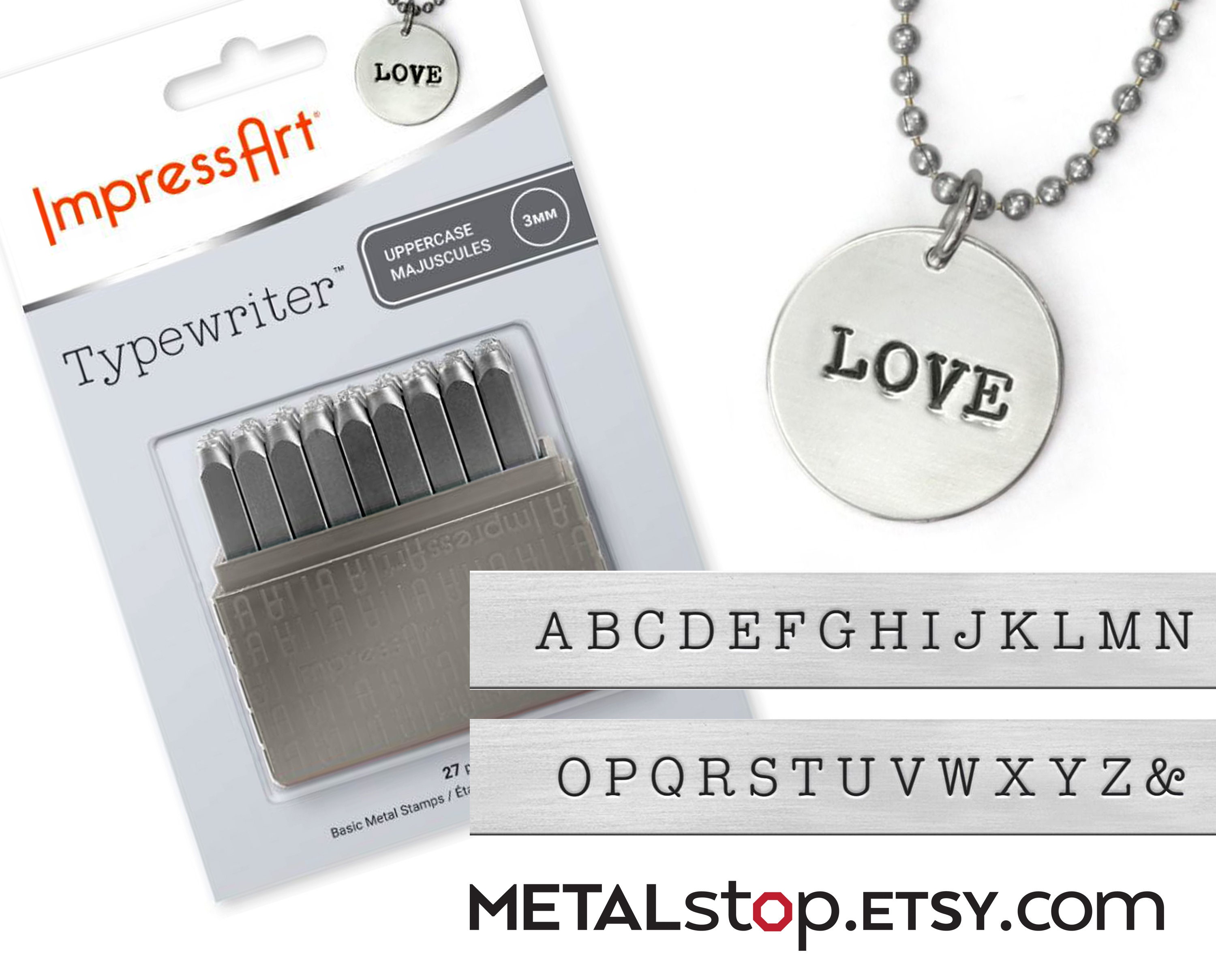 ImpressArt® Lowercase Sans Serif Letter Metal Stamp Set