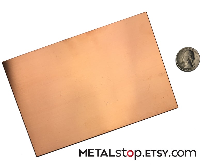 Copper Sheet Metal 14 gauge, 16 gauge, 18 gauge, 20 gauge, 22 gauge, 24 gauge or 26 gauge thickness image 1