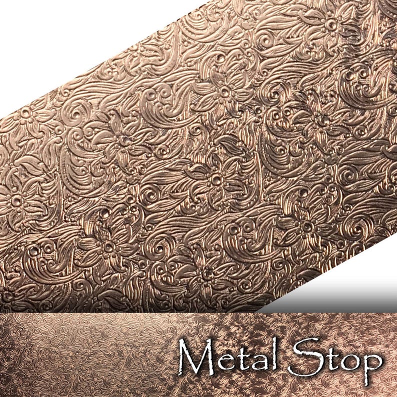 Textured Copper 24 gauge Sheet Metal 2.5 x 12 Etsy