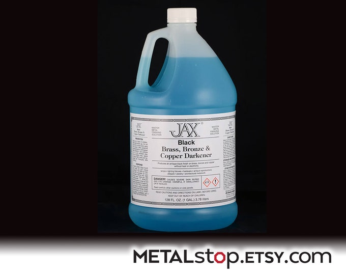 Jax Black Darkener for Brass, Bronze and Copper 1 GALLON Contiguous United States Shipping Only