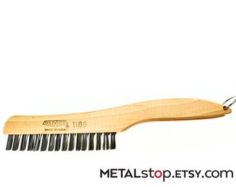 Osborn Steel Wire Brush with Curved Shoe Handle model 1186