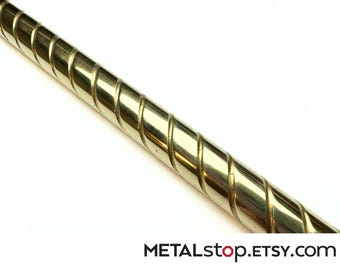 Vintage Brass Rope Tube 3/8" diameter 1/16" wall thickness 12" length