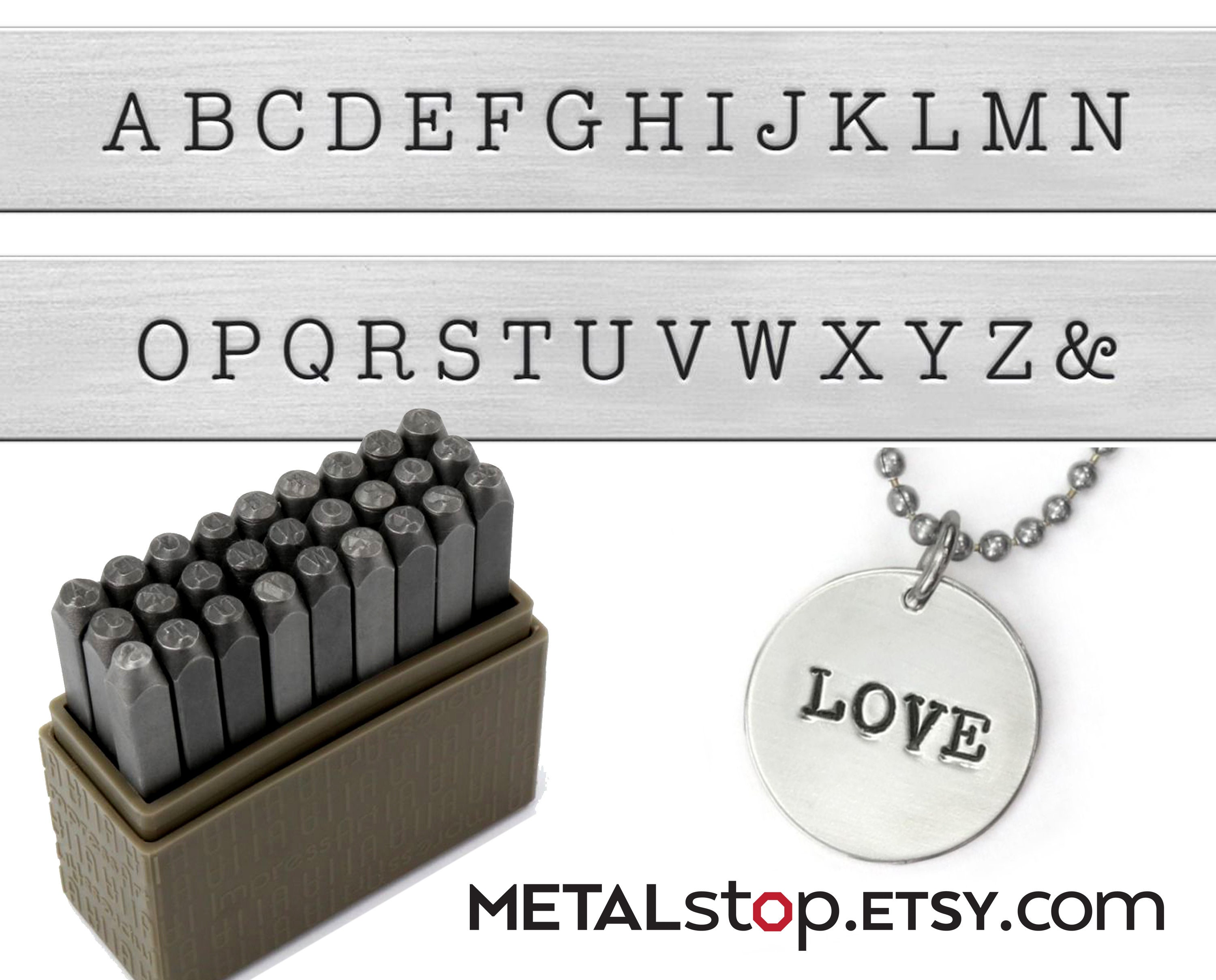 ImpressArt Typewriter Font Metal Letter Stamps, 3mm Uppercase Steel Alphabet Punch Set