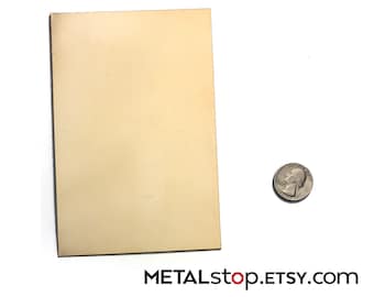 Red Brass Rich Low or Nu Gold Brass Sheet Metal 4" x 6" (Alloy 230) choose from 16, 18, 20, 22, 24, 26 or 28 gauge thickness