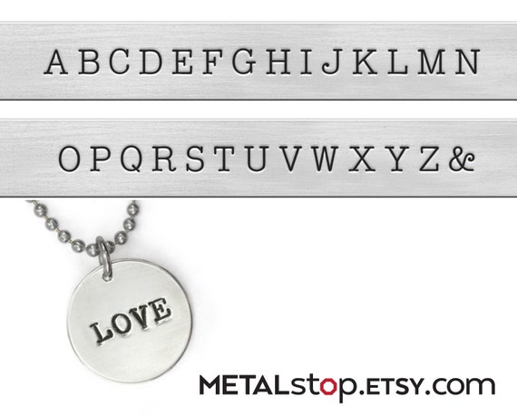 3mm UPPER CASE Typewriter Serif Font Metal Letter Stamp Set by Impressart  Font Similar to Courier 