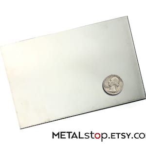 Nickel Sheet Metal 16 gauge, 18 gauge, 20 gauge, 22 gauge, 24 gauge or 26 gauge thickness
