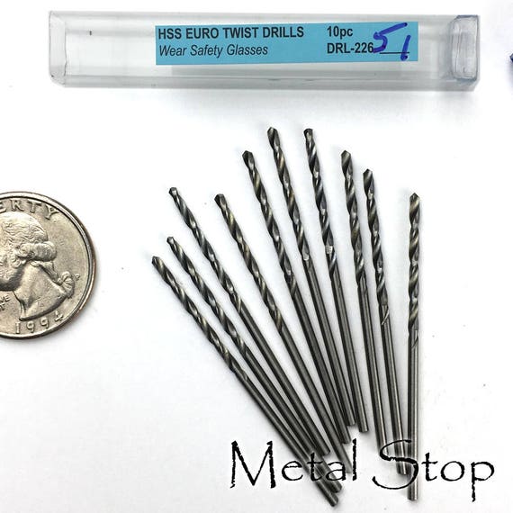 10 Twist Drill Bits for Jewelry Making. Use These Steel Bits With Your Flex  Shaft or Rotary Drill. Size 50, 51, 52, 54, 55, 56, 60 & 65 