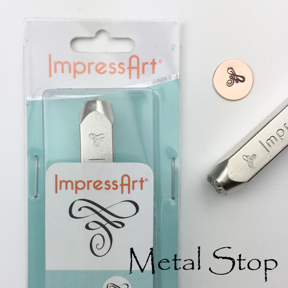 6mm Flourish A Metal Design Stamp Tool by Impressart for Use Etsy