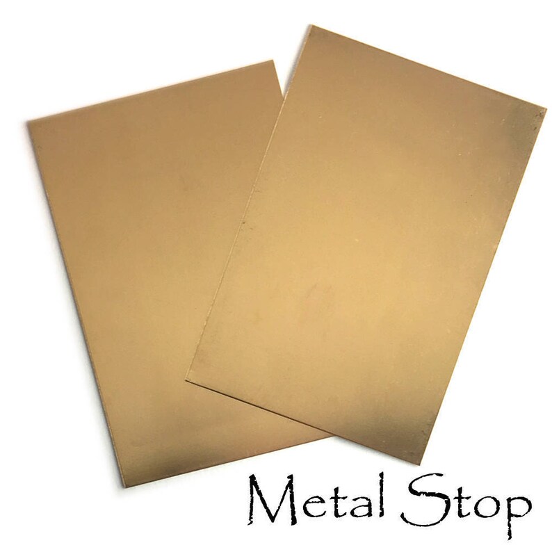 Bronze Sheet Metal 22 Gauge 3.875 X 5.875 NEW Etsy