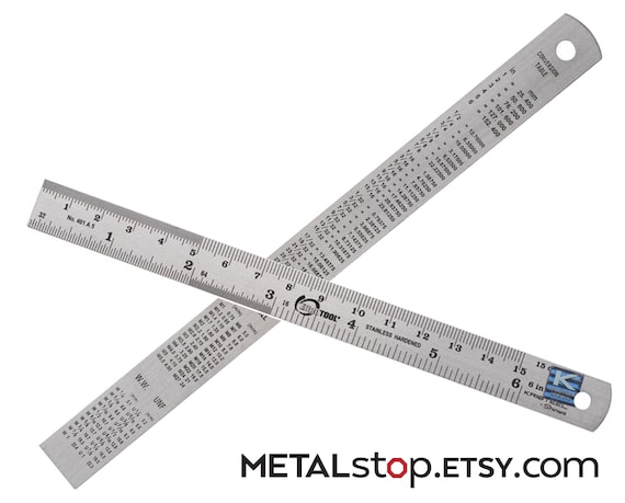 8 Inch / 20 cm Assorted Color Aluminum Ruler in Inch and CM Scale with  Hanging Hole | Pack of 6