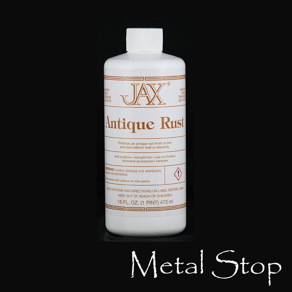 JAX Black Darkener Metal Antiquing Solution No Heat Or Electricity Needed Creates Vintage Finish On Metal 1 Pint JAX Black Darkener Metal Antiquing Solution No Heat Or Electricity Needed Creates Vintage Finish On Metal 1 Pint