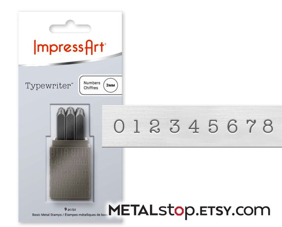 3mm UPPER CASE Typewriter Serif Font Metal Letter Stamp Set by Impressart  Font Similar to Courier 