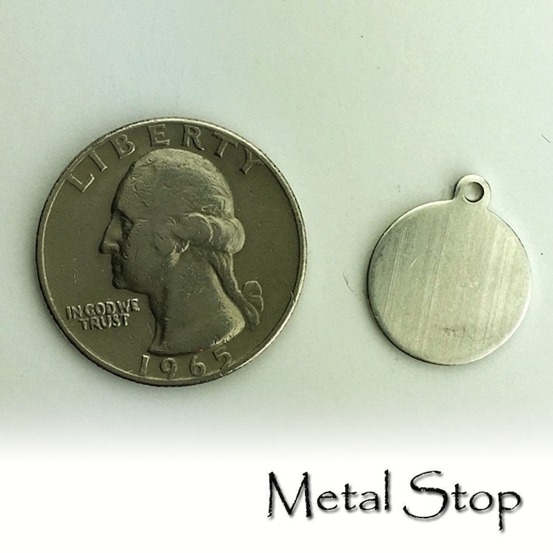 Tag Charm 20 Alkeme\u2122 Silver Stamping Blank 58 18 gauge