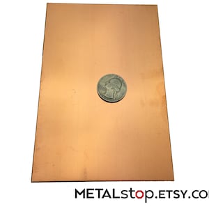Copper Sheet Metal 14 gauge, 16 gauge, 18 gauge, 20 gauge, 22 gauge, 24 gauge or 26 gauge thickness image 2