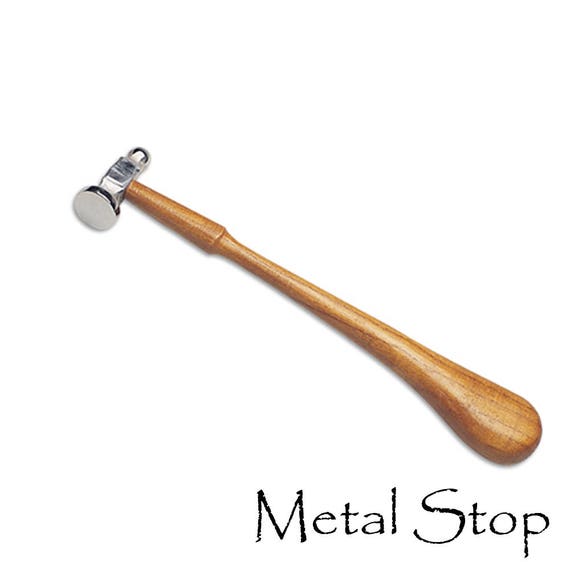 Chasing Hammer With Domed and Polished 1-1/4 Width Face and 10 Length  Hardwood Handle 