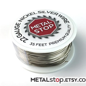 22 gauge Nickel Silver Wire spool of Alloy 752 Premium German Silver or Nickel silver wire 35 foot length