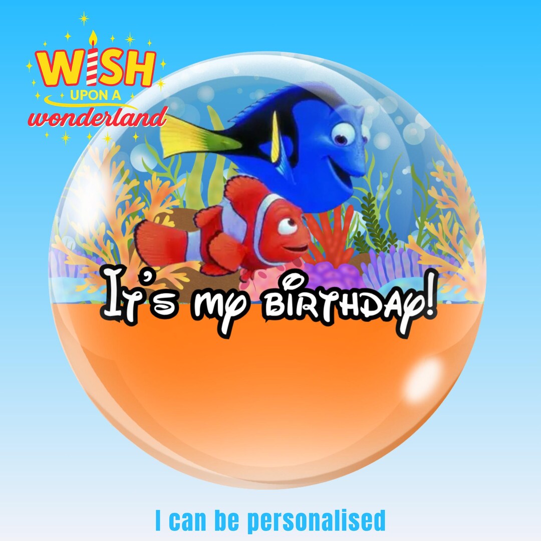 Finding Nemo - It's My Birthday - Disney Inspired Personalised Custom ...