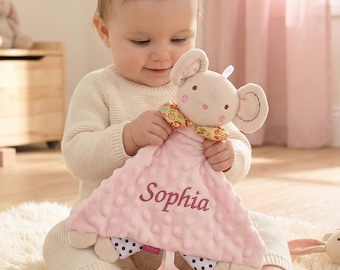 Manta de bebé personalizada, regalo para baby shower para recién nacido, manta de bebé bordada, manta de bebé bordada a medida, regalo para bebé