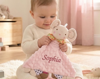 Manta de bebé personalizada, edredón bordado para bebé, edredón bordado a medida para bebé, regalo para bebé, edredón bordado con el nombre del bebé