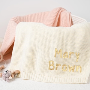 Custom Baby Name Blanket,Embroidered Baby Blanket,Monogrammed Newborn Baby Gift,Personalized Baby Blanket,Baby Shower Gift,Stroller Blanket