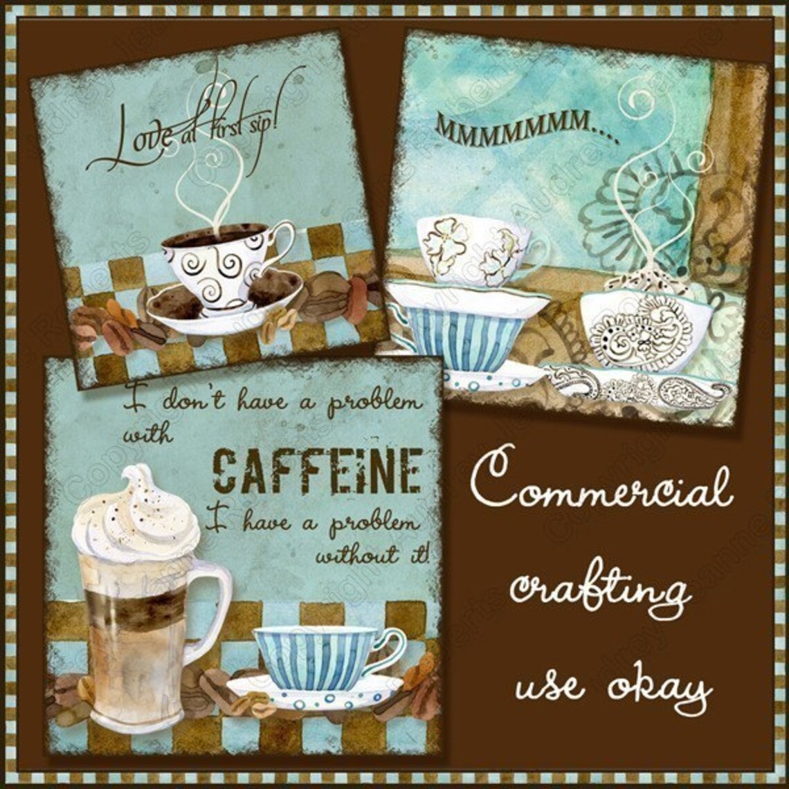 Digital coffee art Deja' Brew 1 pollice inchie | Etsy