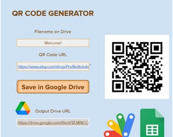 QR Code Creator Template | Barcode Generator | Google Sheets Template