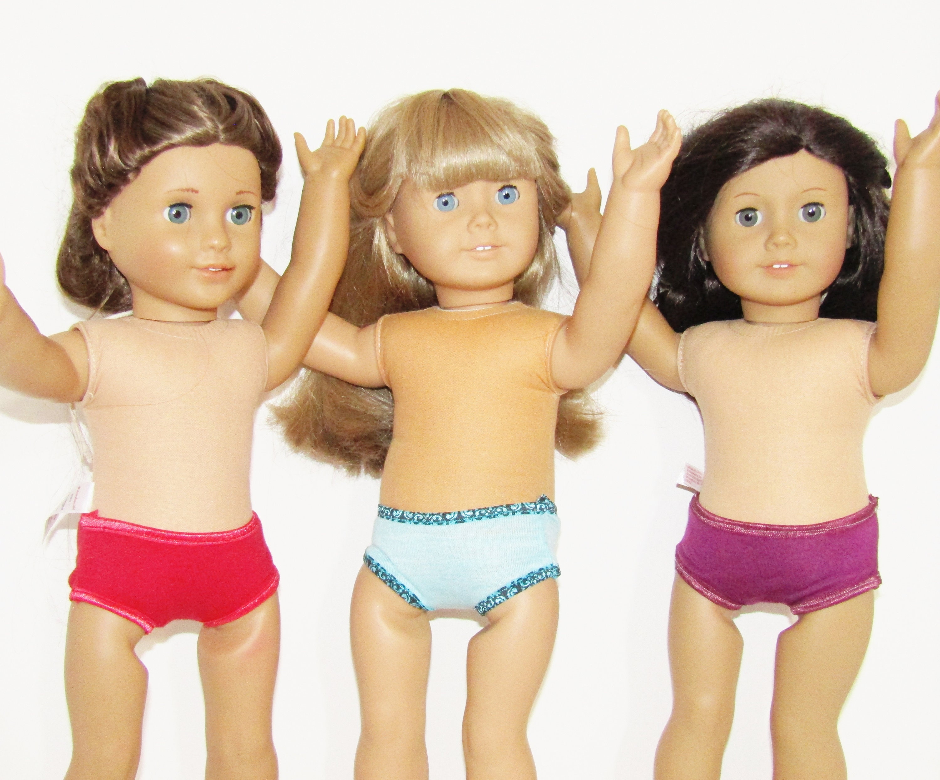 Panties Underpants Underwear for American Girl Doll Set of 3 18