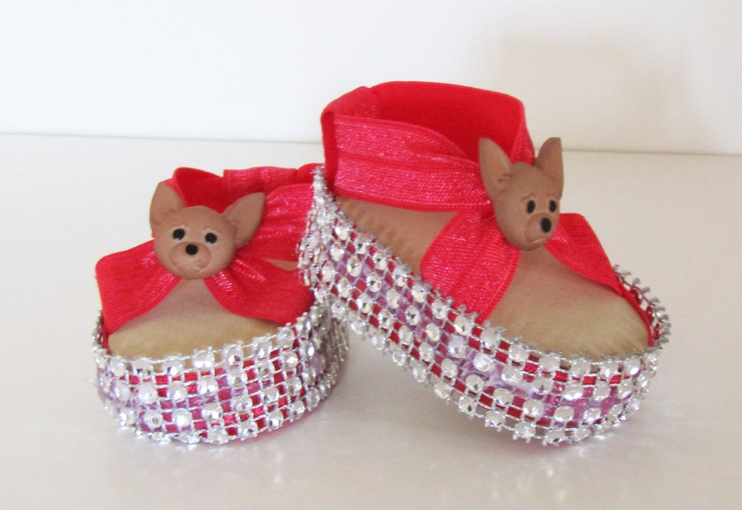 Red Chihuahua Puppy Dog Button Sandals Made to Fit 18 Inch - Etsy