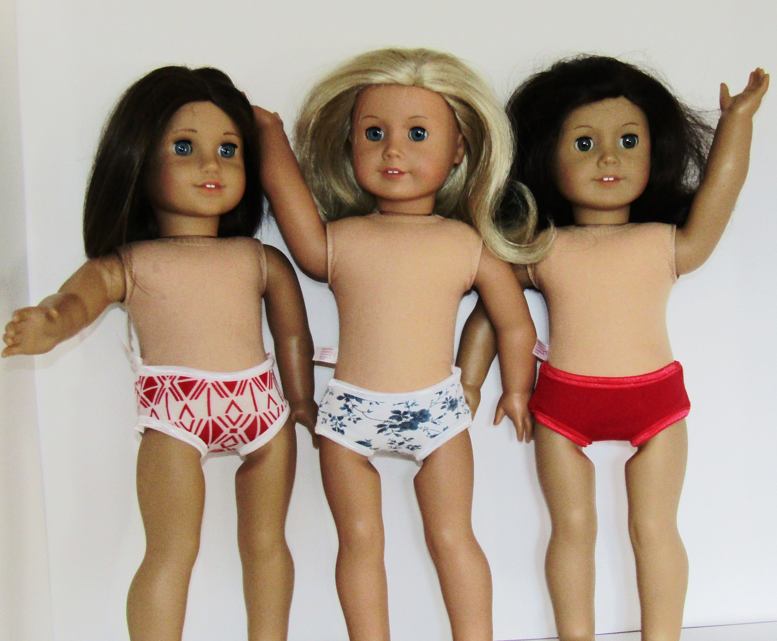 Panties Underpants Underwear for American Girl Doll Set of 3 18 Inch -   Israel