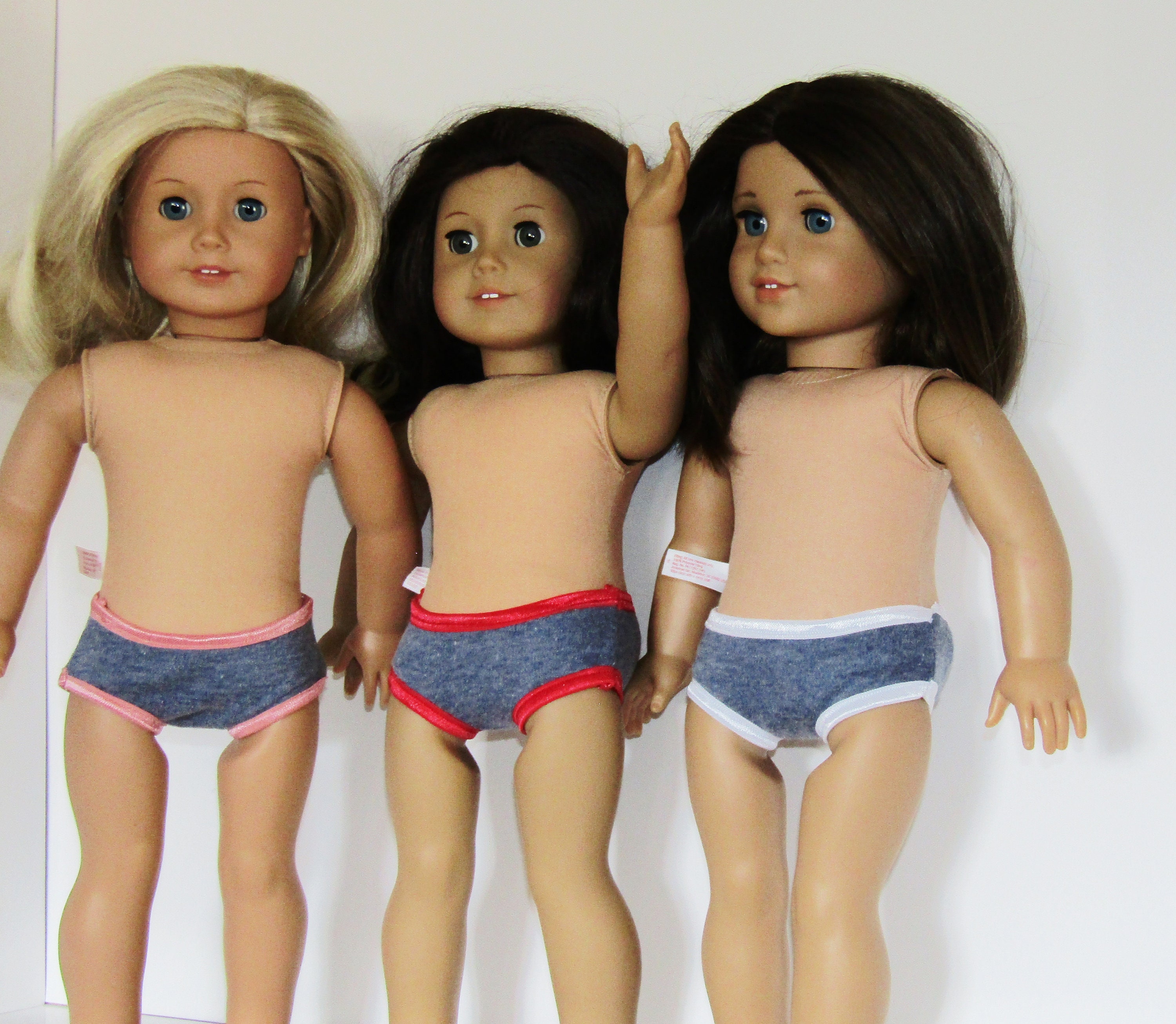 Panties Underpants Underwear for American Girl Doll Set of 3 18