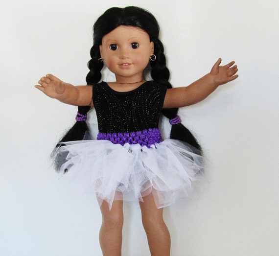 WHITE SPARKLE BALLET TUTU fits American Girl Our Generation 18 INCH DOLL CLOTHES 