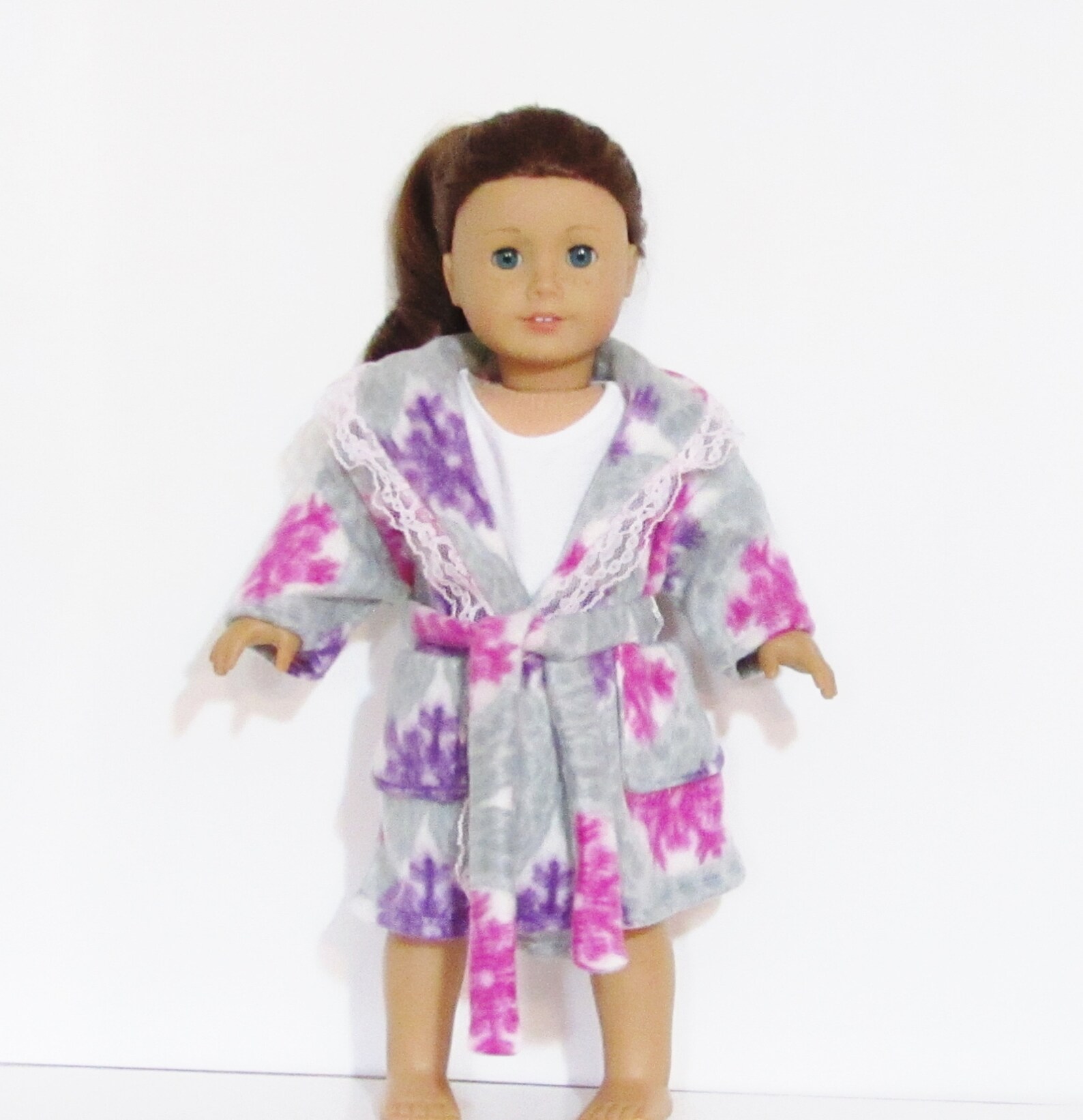 Housecoat Robe Bathrobe in Fleece Made to Fit Dolls Like - Etsy