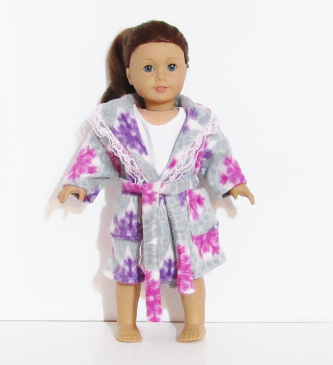 Housecoat Robe Bathrobe in Fleece Made to Fit Dolls Like - Etsy