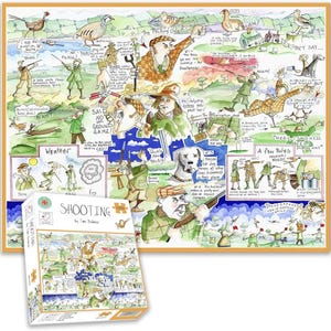 1000 Piece Puzzle For Adults - Shooting Hunting By Tim Bulmer - Large Size 66 X 50cm Challenging To Complete But Fun And Humorous