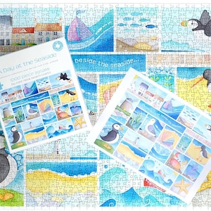 A Day at the Seaside 1000 Piece Jigsaw Puzzle for Adults Size 66cm X 50cm