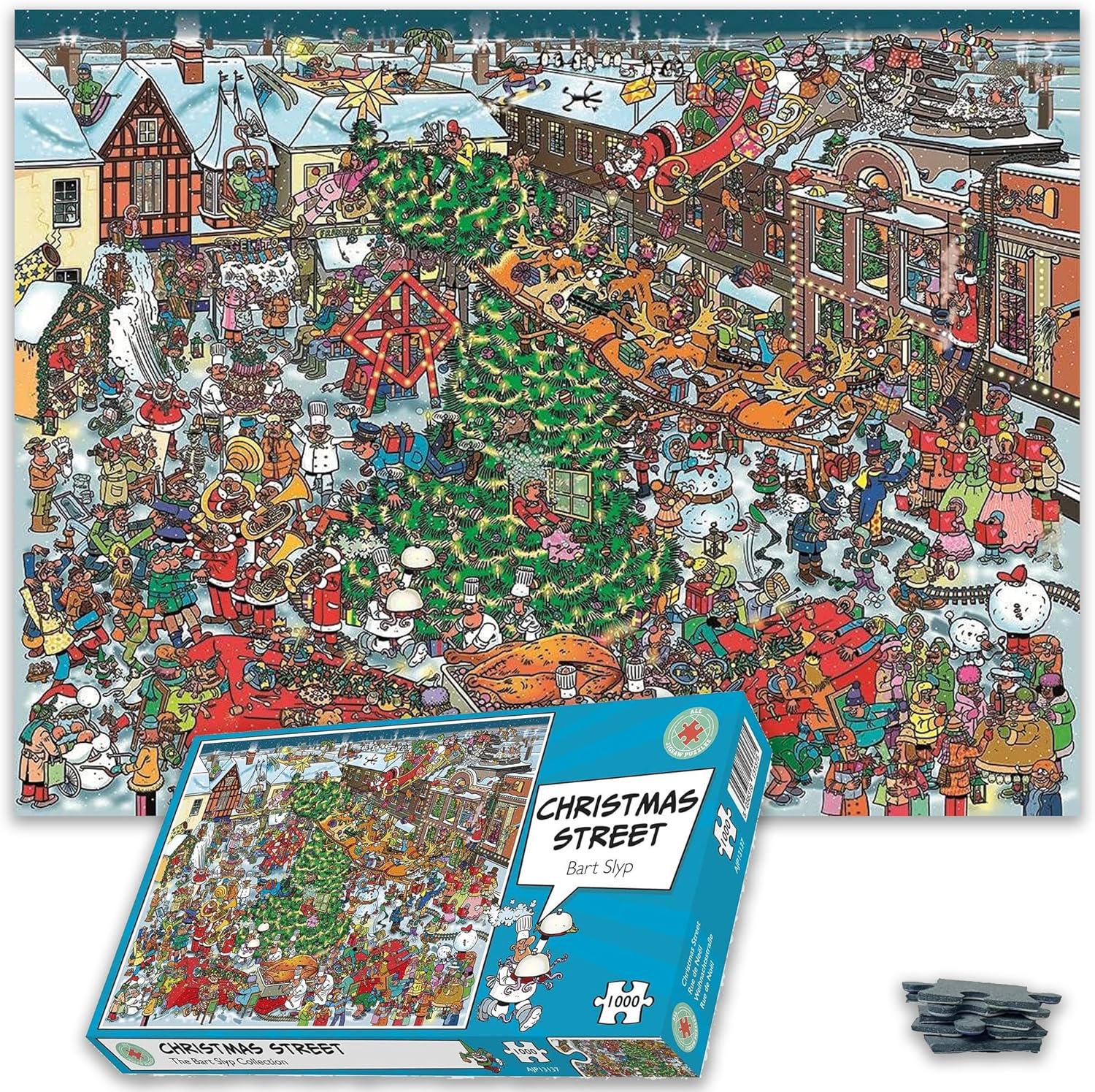Bart Slyp Christmas Street 1000-Piece Jigsaw Puzzle – Hilarious Holiday Scene – Festive Fun For Adults - View #8