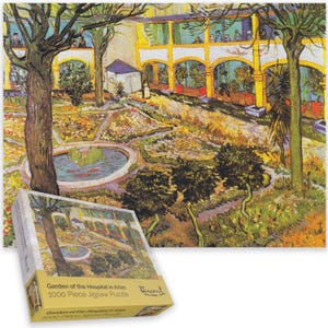 Van Gogh Garden at the Hospital Puzzle – 1000 Pieces Jigsaw Puzzle of Artistic Inspiration and Resilience For Adults