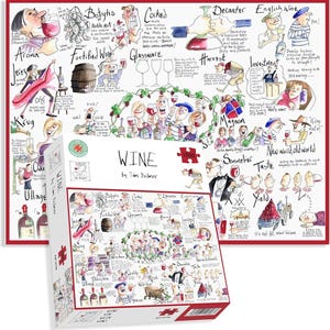 1000 Piece Jigsaw Puzzle - Wine By Tim Bulmer Comical 1000 Piece Puzzles For Adults Colorful Jigsaw Puzzle Gift For Wine Lovers 66cm X 50cm
