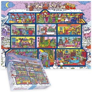 Holly Jolly Christmas House Jigsaw Puzzle: 1000 Piece Festive Holiday Fun
