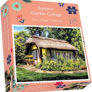 A Summer Cottage Garden 1000 Piece Jigsaw Puzzle – Charming English Countryside Escape with Tranquil Gardens & Size 50 x 66 cm