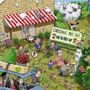 Jigsaw Puzzles For Adults - Chaos at Christmas Lunch - 1000 or 500 Piece Jigsaw Puzzles For Adults, Teens, Kids | Made In The UK