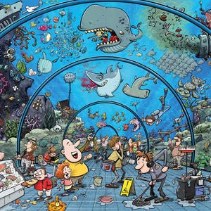 Jigsaw Puzzles For Adults - Chaos At The Aquarium - 1000 or 500 Piece Jigsaw Puzzles For Adults, Teens, Kids | Made In The UK