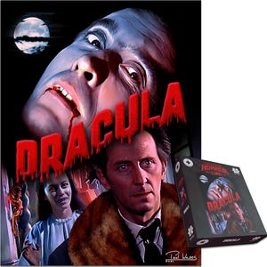 1000 Piece Jigsaw Puzzle the Horror Collection: Dracula Jigsaw Puzzle - Featuring Hammer Horror’s Iconic 1958 Film Adaptation