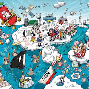 Jigsaw Puzzles For Adults - Chaos at the North Pole  - 1000 Piece Jigsaw Puzzles For Adults, Teens, Kids | Made In The UK