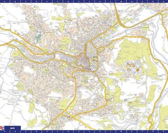 Bath England Jigsaw Puzzle: A-Z Street Map 1000 Piece