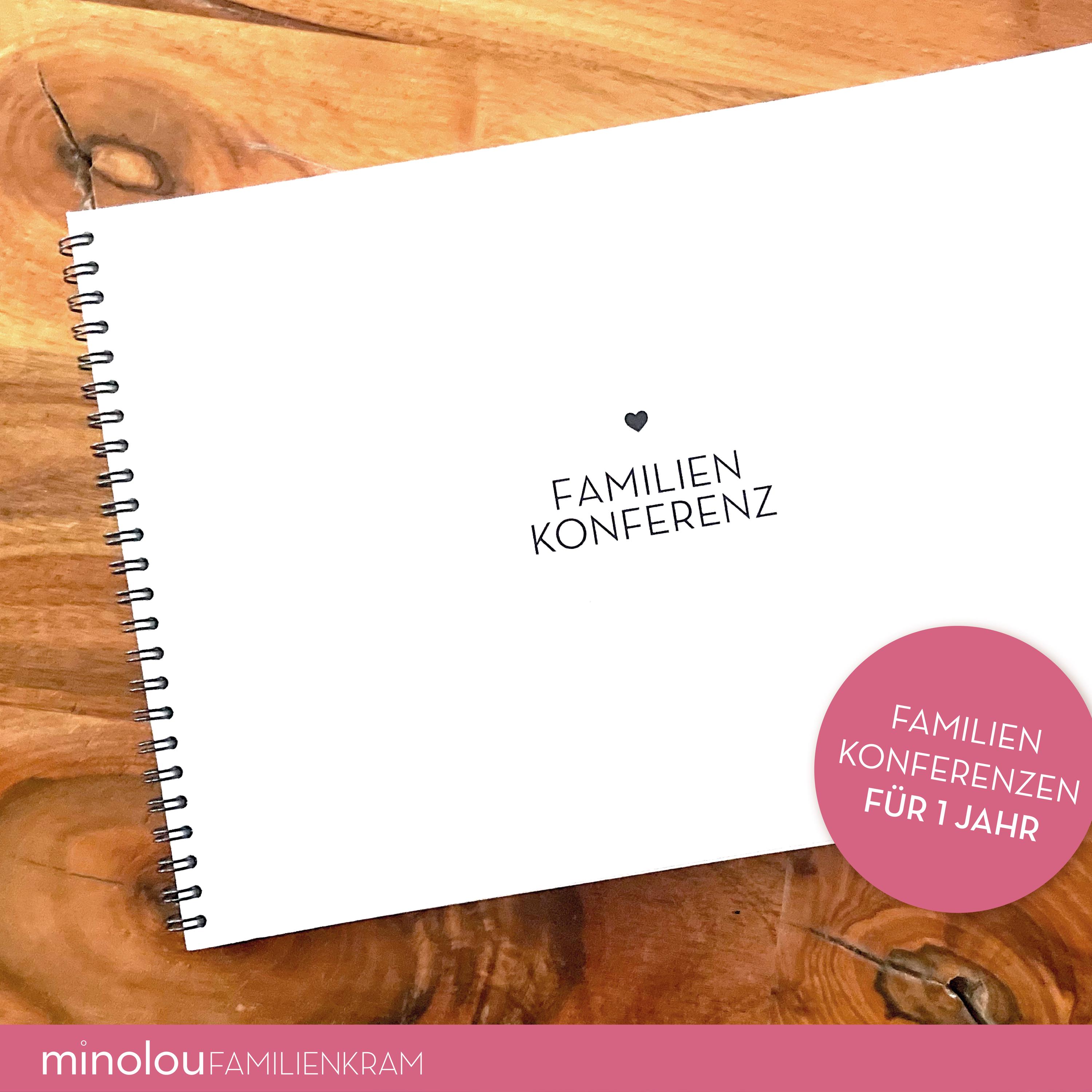 Familienkonferenz Buch – Vorlagen für ein Jahr Familienrat | Familienplaner für Kommunikation, Konfliktlösung & Familienorganisation