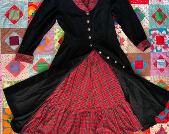 Lanz corduroy dress coat with skirt