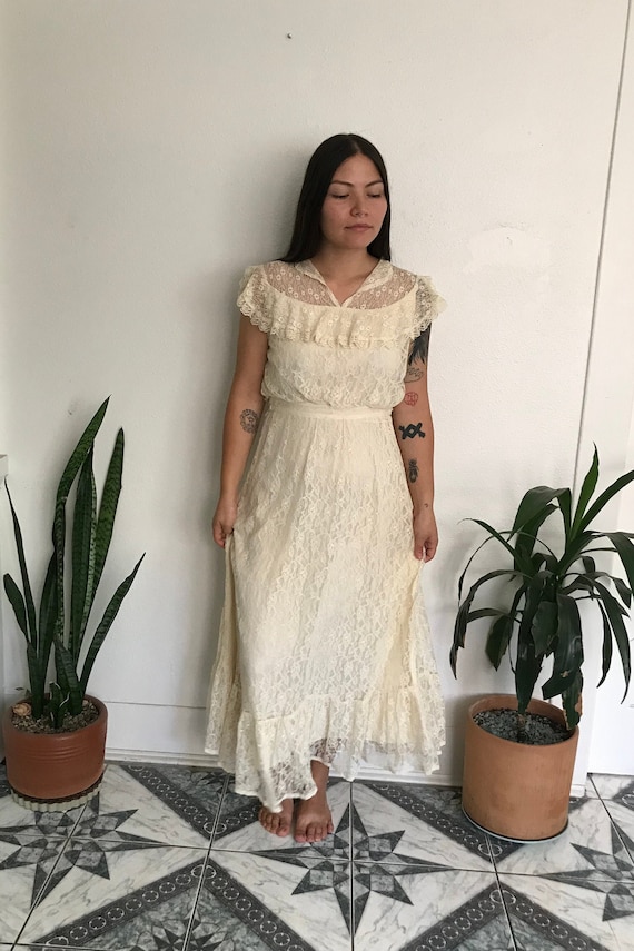 Gunne Sax Lace Dress Small